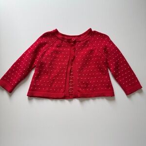 Tea Collection Red Kids Cardigan